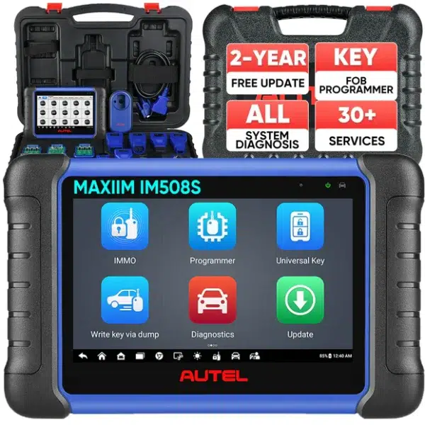 Autel MaxiIM IM508S Key Fob Programming Tool with XP200 Programmer, All System Diagnostic Scan, 30+ Service, 2025 Upgraded IM508, and Free Autel G-BOX3