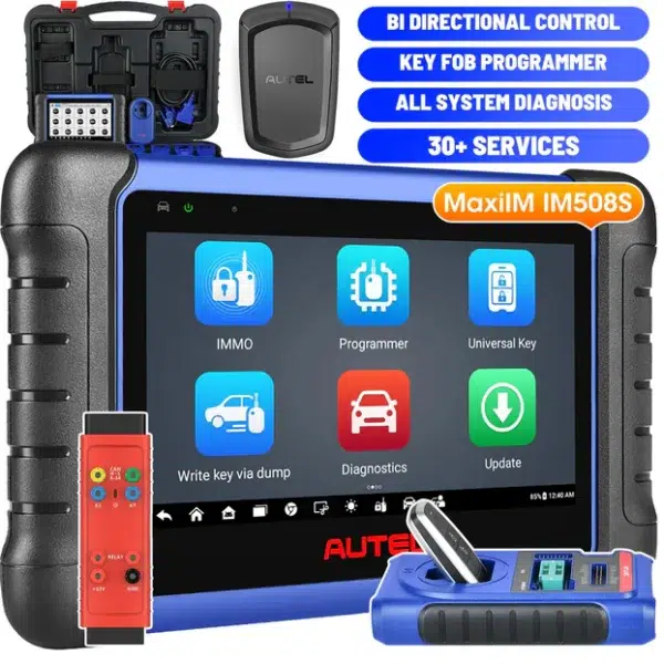 Autel MaxiIM IM508S Key Fob Programming Tool with XP200 Programmer, All System Diagnostic Scan, 30+ Service, 2025 Upgraded IM508, and Free Autel G-BOX3