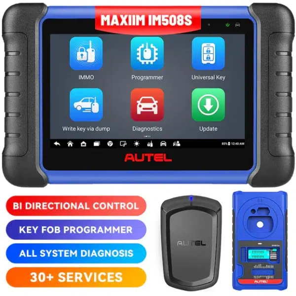 Autel MaxiIM IM508S Key Fob Programming Tool with XP200 Programmer, All System Diagnostic Scan, 30+ Service, 2025 Upgraded IM508, and Free Autel G-BOX3