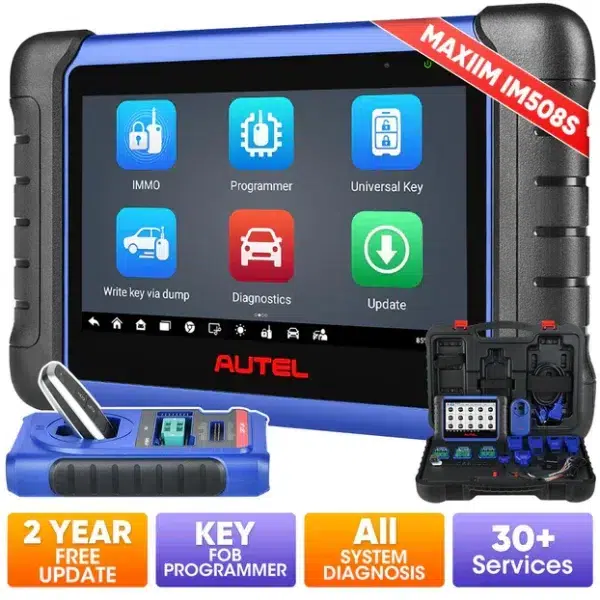 Autel MaxiIM IM508S Key Fob Programming Tool with XP200 Programmer, All System Diagnostic Scan, 30+ Service, 2025 Upgraded IM508, and Free Autel G-BOX3